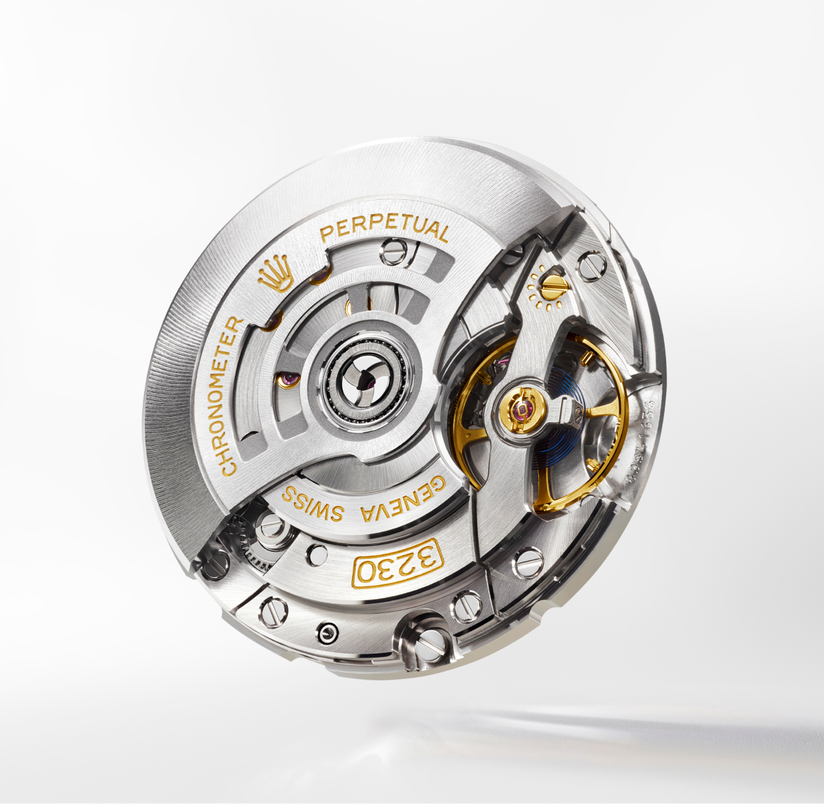 Rolex caliber 3230 self-winding mechanical movement with Perpetual rotor and Chronergy escapement