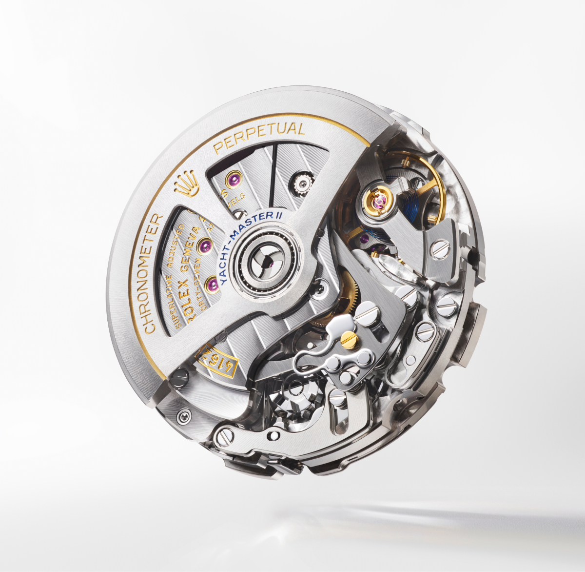 Rolex calibre 4162 self-winding mechanical movement with Côtes de Genève finish and cut-out oscillating weight