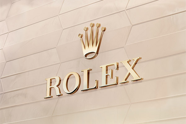 Rolex boutique interior with watch display