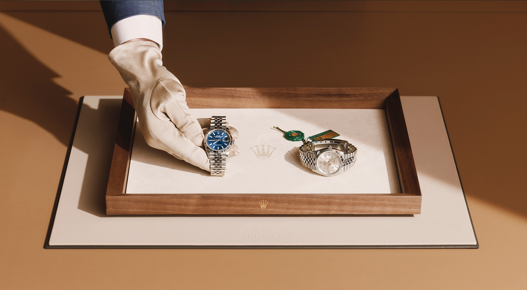 Person holding the Rolex Superlative Certified accessory